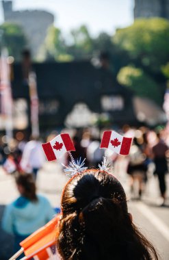 Kraliyet düğünü Kanada şapka bayrakları 