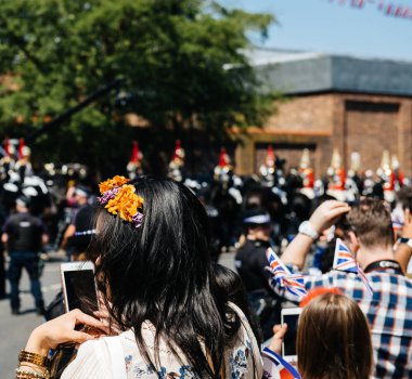 Windsor Kraliyet Muhafızları streett Royal Düğün atmosferde