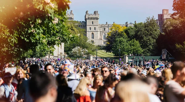 Windsor Berkshire Velká Británie Května 2018 Tisíce Před Hradem Windsor — Stock fotografie