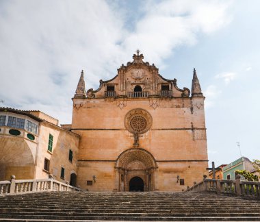 Sant Miquel kilise cephe içinde Felanitx, Palma, İspanya 