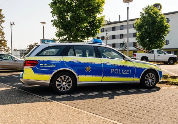 Baden Alemanha Maio 2018 Carro Polícia Polizei Mercedes Benz Carro — Fotografia de Stock