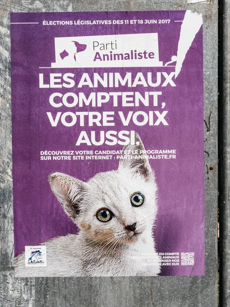 Плакаты французской законодательной партии животных — стоковое фото