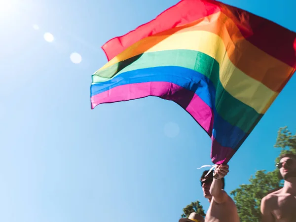 Bandiera arcobaleno migliori emozioni orgoglio — Foto Stock