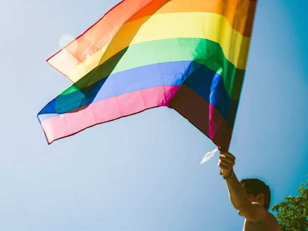 Arco iris bandera mejor orgullo emociones — Foto de Stock