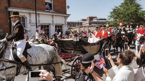 Windsor Ngiltere Mayıs 2018 Prens Harry Sussex Dükü Meghan Sussex — Stok fotoğraf