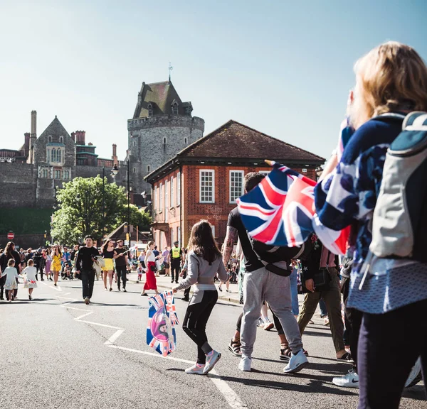 Windsor Velká Británie Května 2018 Lidí Kteří Jdou Oslavě Svatby — Stock fotografie