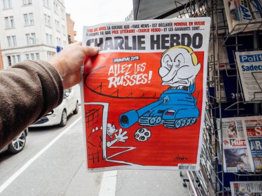 Charlie Hebdo Rusya Devlet Başkanı Vladimir Putin karikatür üzerinde
