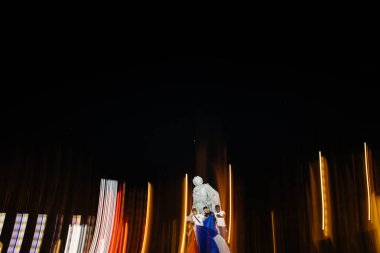 Strasbourg, Fransa - 10 Temmuz 2018: Fransa zaferi sonra Merkezi Place Kleber üzerinde mutlu bir ortam üzerinde Lightrails sonra Belçika üzerinde onların zafer 2018 Dünya Kupası'nda final için hak