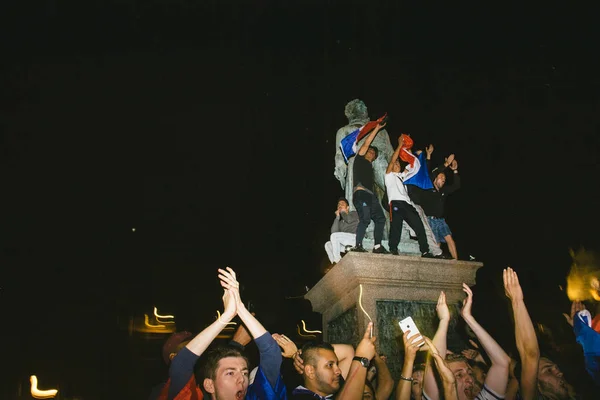 Strasbourg Fransa Temmuz 2018 Mutlu Ortam Merkezi Yer Fransa Zaferi — Stok fotoğraf