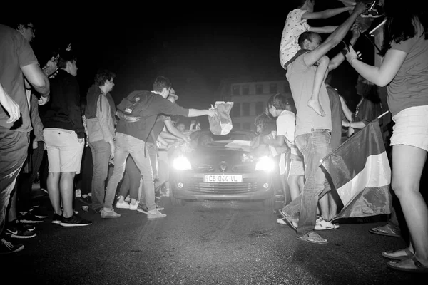 Strasbourg France Juillet 2018 Rodéo Avec Voitures Célébration Française Unique — Photo