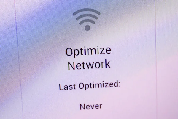 Optimize network modern computer sign — Stock Photo, Image