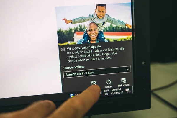 Функція Microsoft Windows update установки — стокове фото