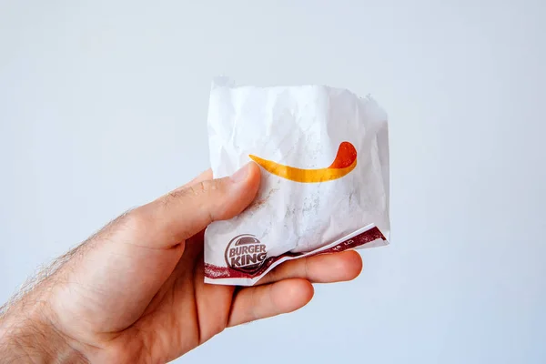 Paris Frankreich Juni 2018 Burger King Papiertüte Mit Allem Sie — Stockfoto