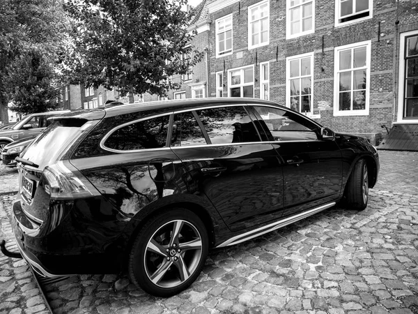 Вера Нидерланды Августа 2018 Года Роскошный Черный Автомобиль Volvo Припарковался — стоковое фото