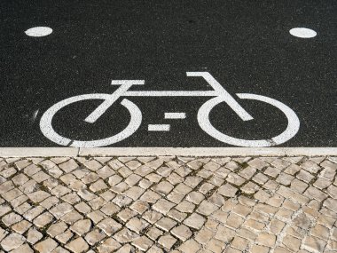 Asfalt Lizbon Portekiz işaretleme Bisiklet beyaz