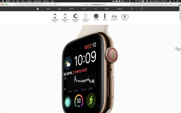 Londra Regno Unito Settembre 2018 Apple Watch Wearable Computer Visto — Foto Stock