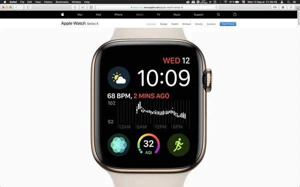 Londres Reino Unido Septiembre 2018 Presentación Apple Watch Wearable Computer —  Fotos de Stock