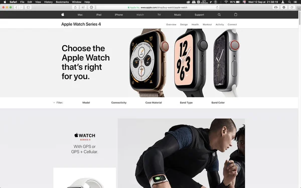 London Verenigd Koninkrijk September 2018 Kies Apple Watch Draagbare Computer — Stockfoto