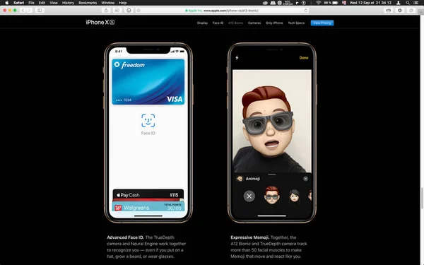 Londres Reino Unido Setembro 2018 Expressive Memoji Face Apple Iphone — Fotografia de Stock