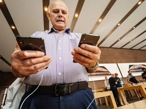 Strasbourg Fransa Eylül 2018 Apple Store Telefonlar Yeni Son Iphone — Stok fotoğraf