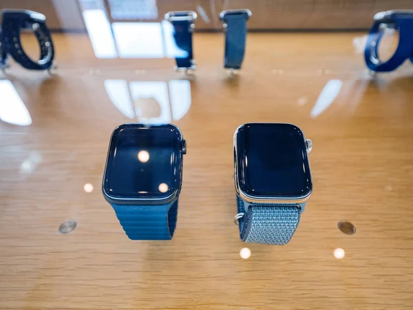 Strasbourg Frankrijk Sep 2018 Apple Store Nieuwe Nieuwste Apple Watch — Stockfoto