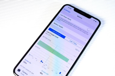İPhone pil kullanım ve ekran zaman apps istatistikleri