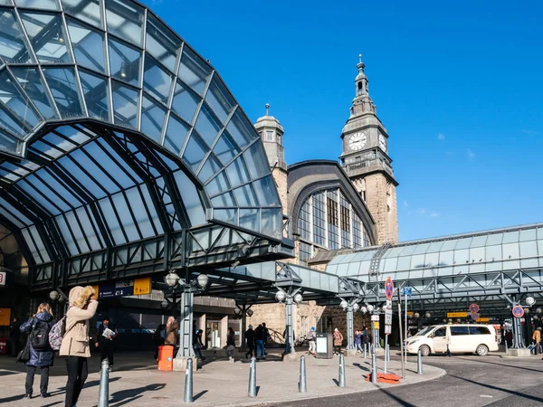 Hamburg Hauptbahnhof Vintage girişi — Stok fotoğraf