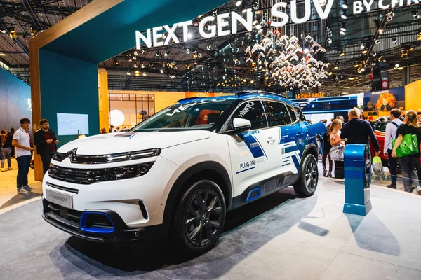 Paris Fransa Ekim 2018 Lateral Görünümünü Müşteriler Meraklı Insanlar Citroen — Stok fotoğraf