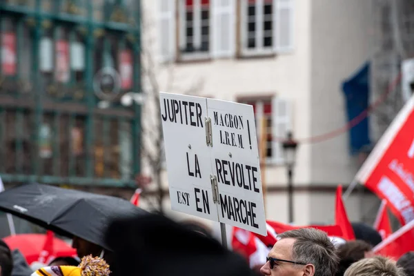 Strasbourg França Mar 2018 Confederação Geral Dos Trabalhadores Trabalhistas Cgt — Fotografia de Stock