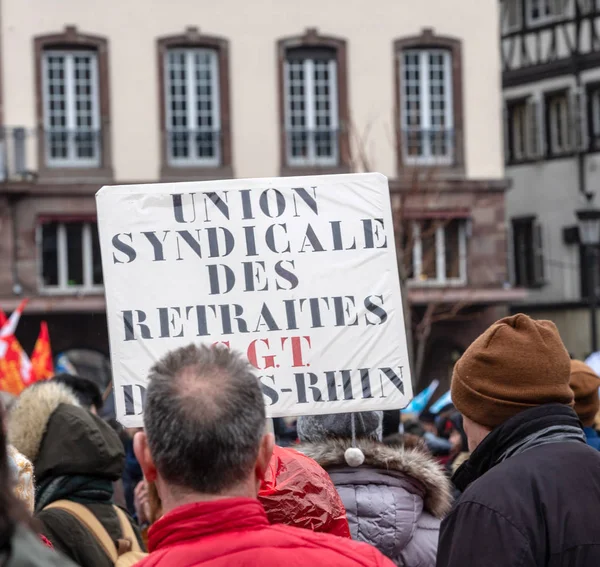 Strasbourg Frankrijk Mar 2018 Mensen Verzamelen Place Kleber Plein Tijdens — Stockfoto