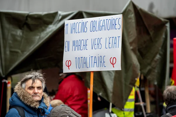 스트라스부르 프랑스 2018 Cgt 연맹의 프랑스 문자열에 데모에서 게시와 노동자의 — 스톡 사진