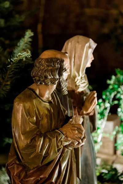 Σκηνή nativity φάτνη στην Παναγία των Παρισίων — Φωτογραφία Αρχείου