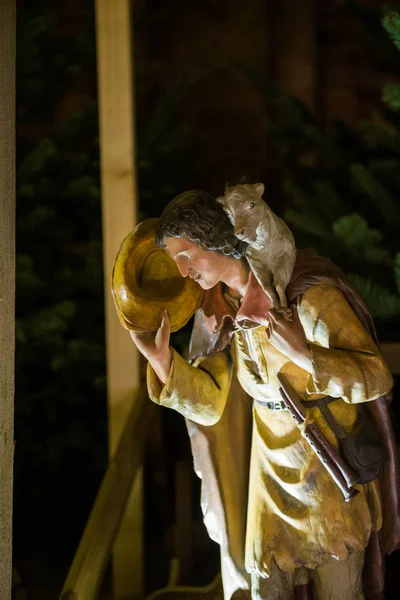 Nativity manger scene in Notre-Dame Cathedral — Stock Photo, Image