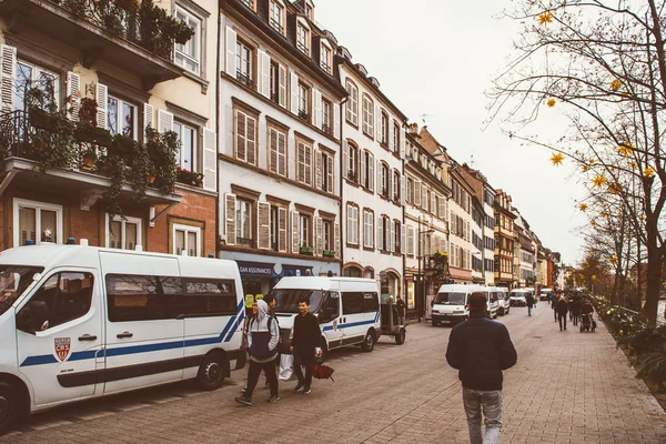 Zabezpieczanie miasto w marcu Marche Pour Le Climat policji ochrony — Zdjęcie stockowe