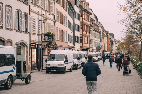 Zabezpieczanie miasto w marcu Marche Pour Le Climat policji ochrony — Zdjęcie stockowe