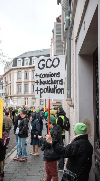 Marche Pour Le Climat mars te beschermen op Franse straat — Stockfoto