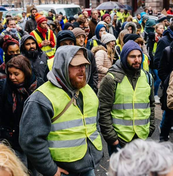 Demonstrację protestu marca Marche Pour Le Climat na francuski n. — Zdjęcie stockowe