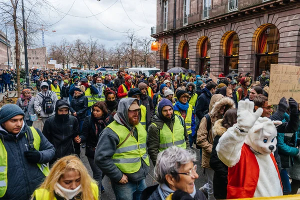 Марке Pour Le Розруха березня протест демонстрації на вулицях французький — стокове фото