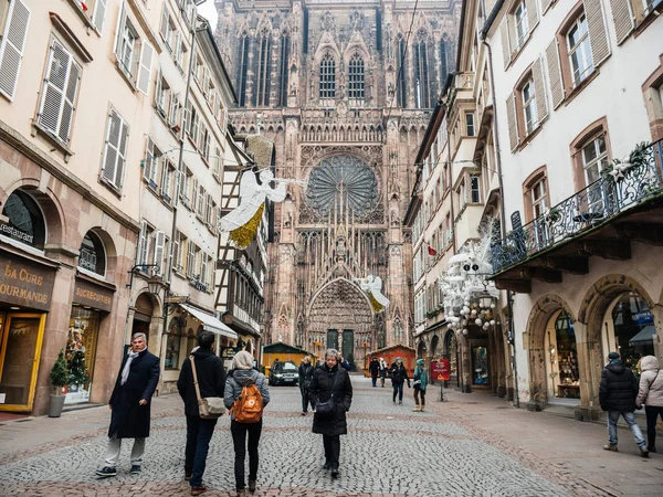 Strasbourg Frankrike efter terroristattackerna på julmarknad — Stockfoto