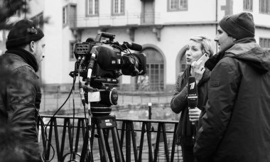 Noel pazarı, terörist saldırılar sonra Strasbourg Fransa 