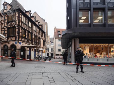 Noel pazarı, terörist saldırılar sonra Strasbourg Fransa 