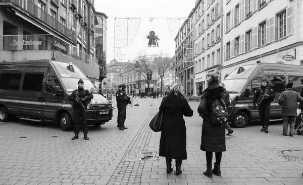 Strasbourg Frankrike efter terroristattackerna på julmarknad — Stockfoto