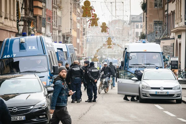 Strasbourg France après les attentats terroristes au Marché de Noël — Photo