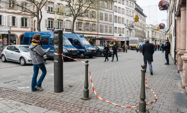 Karácsonyi vásár a terrorista támadások után Strasbourg-Franciaország — Stock Fotó