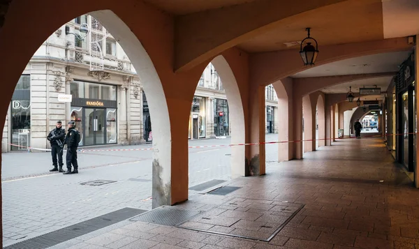 Straatsburg-Frankrijk na de terroristische aanslagen op kerstmarkt — Stockfoto