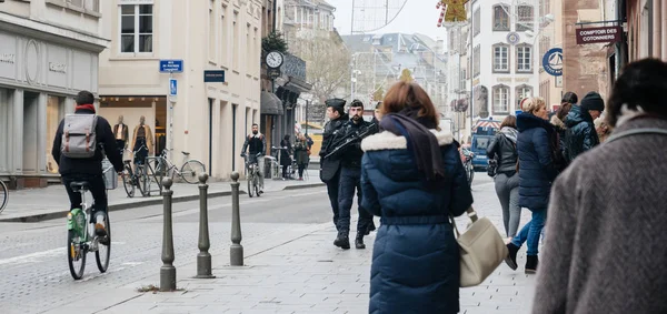 Estrasburgo Francia tras atentados terroristas en el Mercado de Navidad — Foto de Stock
