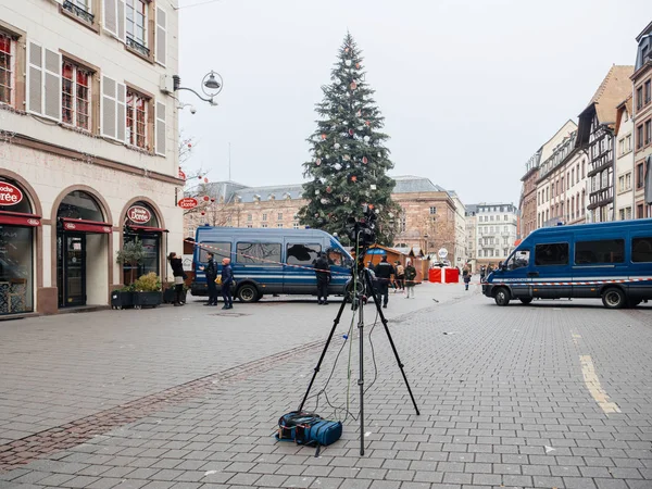 Strasbourg, Francja po atakach terrorystycznych na Jarmark bożonarodzeniowy — Zdjęcie stockowe