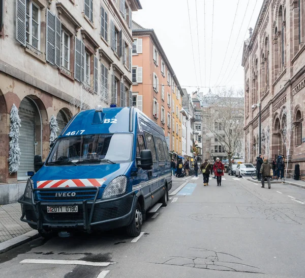 Straatsburg-Frankrijk na de terroristische aanslagen op kerstmarkt — Stockfoto