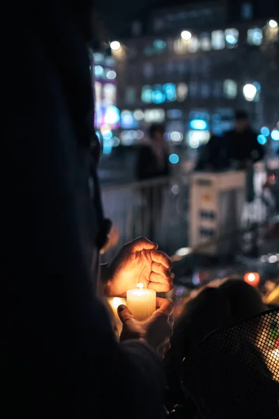 Sorg i Strasbourg personer hedrar offren för Terro — Stockfoto