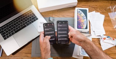 AAPL mali stok tırnak üzerinde iphone Xs ve Max smartpho